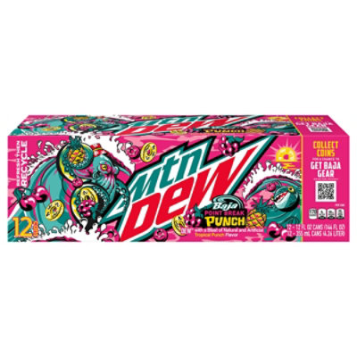 Mountain Dew Baja Point Break Punch - 12-12 Fl. Oz. - Image 3