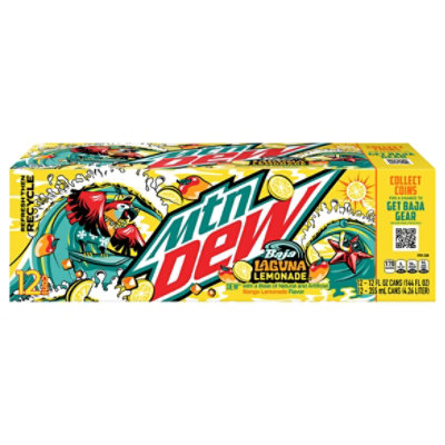 Mountain Dew Baja Laguna Lemonade - 12-12 Fl. Oz. - Image 3