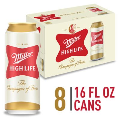 Miller High Life Beer In Cans - 8-16 Fl. Oz. - Image 1