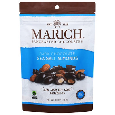 Marich Dark Chocolate Sea Salt Almonds Bag - 3.5 Oz - Image 3