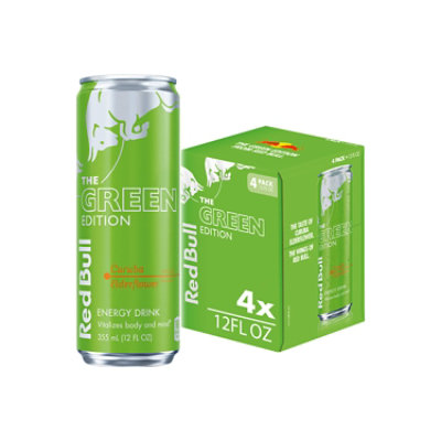 Red Bull Green Edition Curuba Elderflower Energy Drink - 4 - 12 Fl. Oz. - Image 1