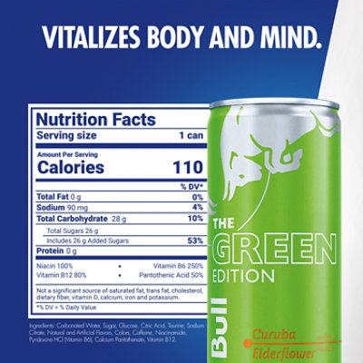 Red Bull Green Edition Curuba Elderflower Energy Drink - 8.4 Fl. Oz. - Image 2