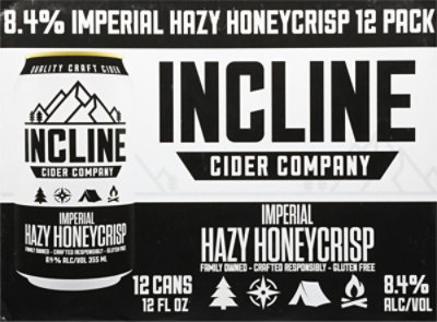 Incline Cider Company Imperial Hazy Honeycrisp Cider Beer - 12-12 Fl. Oz. - Image 5