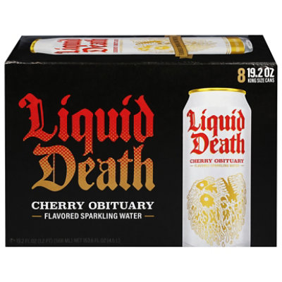 Liquid Death Cherry Obituary Iced Tea - 8-19.2 Fl. Oz. - jewelosco