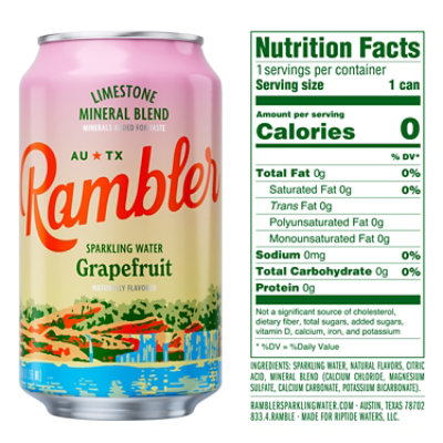 Rambler Grapefruit Sparking Water - 8-12 Fl. Oz. - Image 2