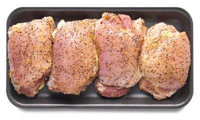 Chicken Thighs Bonless Skinless Lemon Pepper Seasoning - LB - Image 1