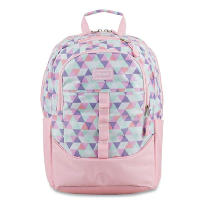 Fuel Geometric Backpack, Fits Device Up to 15.9", 12.5 x 7.63 x 18, Pink/Purple - Image 1