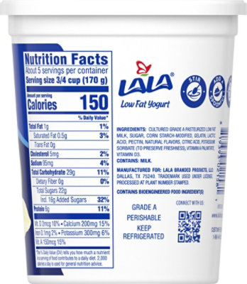 Lala Vanilla Yogurt - 32 Oz - Image 6