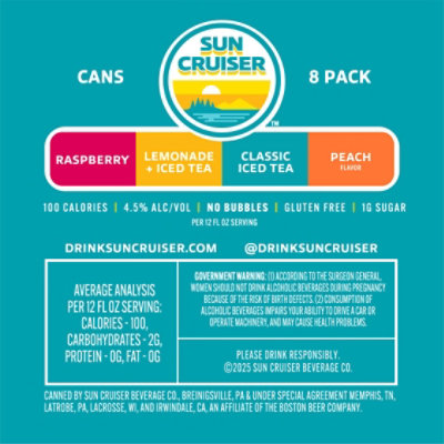 Sun Cruiser Vodka Iced Tea Variety 8 pack Cans - 12 Fl. Oz. - Image 5