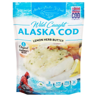 Cod Portion Lemon Herb Butter Frozen Oven Ready - 12 Oz - Image 3