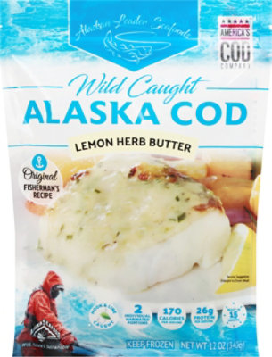 Cod Portion Lemon Herb Butter Frozen Oven Ready - 12 Oz - Image 2