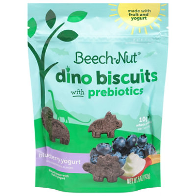 Beech-nut Dino Biscuits With Prebiotics Blueberry Yogurt Baked Toddler Snack Bag - 5 Oz - Image 3