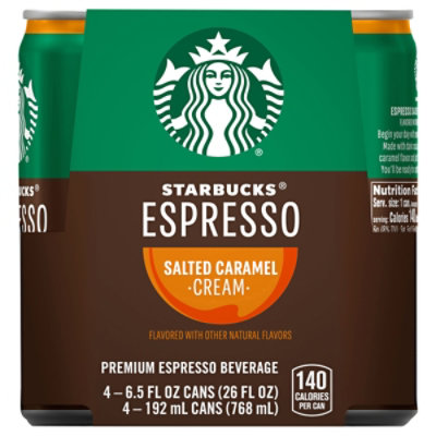 Starbucks Espresso Salted Caramel Cream 4 Pack - 6.5 Fl. Oz