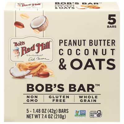 Bobs Red Mill Peanut Butter Bar Coconut Oats - 7.4 Oz - Image 2