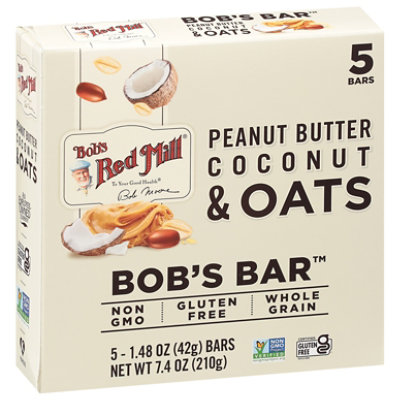 Bobs Red Mill Peanut Butter Bar Coconut Oats - 7.4 Oz - Image 1