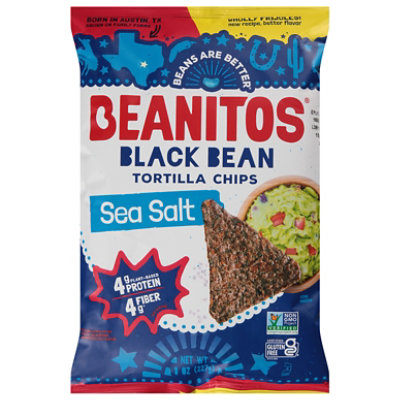 Beanitos Sea Salt Black Bean Chips Bag - 8 Oz - Image 3