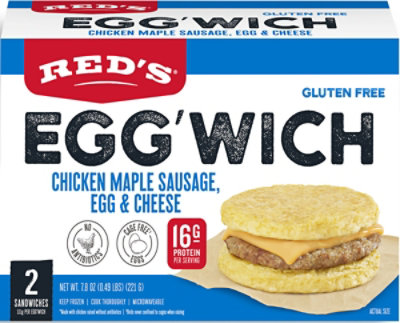 Red's Chicken Maple Sausage Egg'wich 2 Pack - 7.8 Oz - Image 3