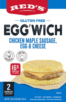 Red's Chicken Maple Sausage Egg'wich 2 Pack - 7.8 Oz - Image 8