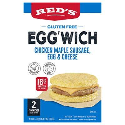 Red's Chicken Maple Sausage Egg'wich 2 Pack - 7.8 Oz - Image 1