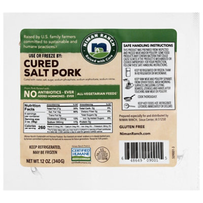 Niman Ranch Salt Pork - 12 Oz - Image 2