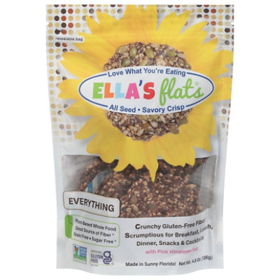 Ellas Flats Crackers Everything - 4.8 Oz - Image 1