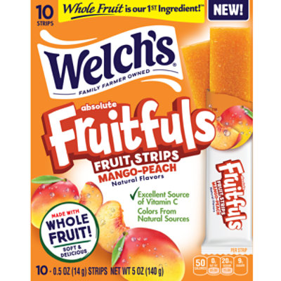 Welchs Fruitfuls Strips Mango-peach - 5 OZ - albertsons