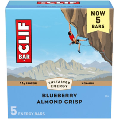 CLIF BAR Blueberry Almond Crisp Energy Bars - 5-2.4 Oz - Image 1