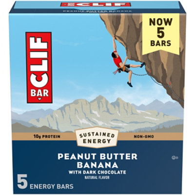 CLIF BAR Peanut Butter Banana with Dark Chocolate Flavor Energy Bars - 5-2.4 Oz - Image 1