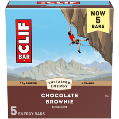 CLIF BAR Chocolate Brownie Flavor Energy Bars - 5-2.4 Oz - Image 1