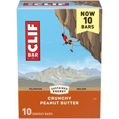 CLIF BAR Crunchy Peanut Butter Energy Bars - 10-2.4 Oz - Image 1