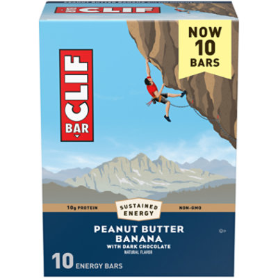 CLIF BAR Peanut Butter Banana with Dark Chocolate Flavor Energy Bars - 10-2.4 Oz - Image 1