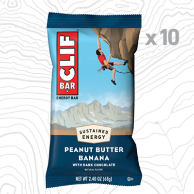 CLIF BAR Peanut Butter Banana with Dark Chocolate Flavor Energy Bars - 10-2.4 Oz - Image 2