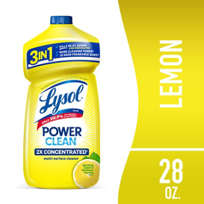 Lysol Multi-surface Cleaner, Sparkling Lemon & Sunflower Essence - 28 Fl. Oz. - 28 FZ - Image 2