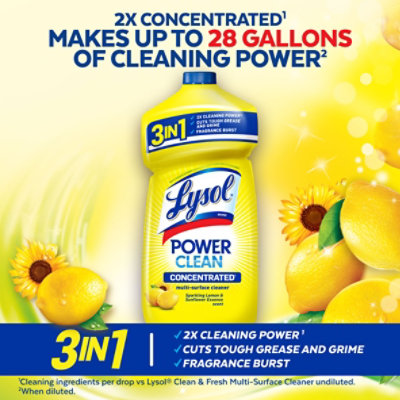 Lysol Multi-surface Cleaner, Sparkling Lemon & Sunflower Essence - 28 Fl. Oz. - 28 FZ - Image 4