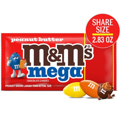 M&M's Mega Peanut Butter Chocolate Candy Share Size - 2.83 Oz - Image 1