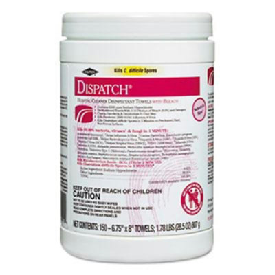 Dispatch Hospital Cleaner Disinfectant Towels with Bleach - Image 1