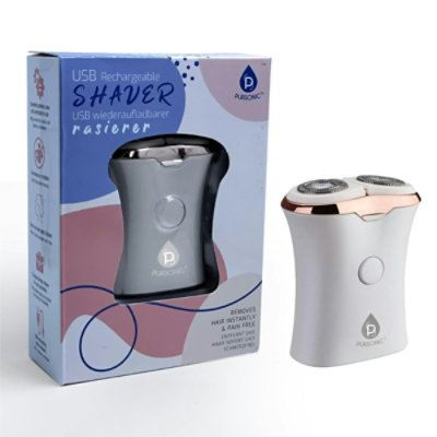 Pursonic  Rechargeable USB Ladies Shaver, White - Image 1