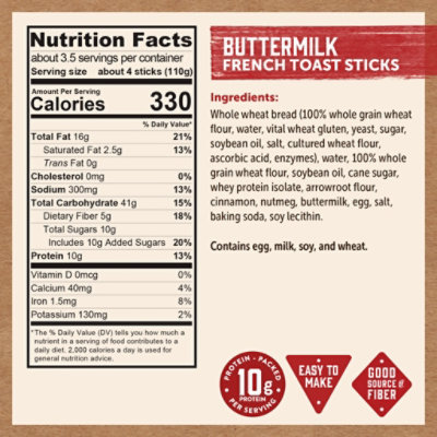Kodiak French Toast Sticks Buttermilk - 14.5 Oz - Image 6
