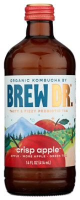 Brew Dr Kombucha Crisp Apple - 14 Fl. Oz. - carrsqc
