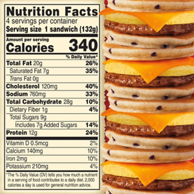 Jimmy Dean Blueberry Griddle Cake Sausage Egg And Cheese Sandwiches In a Box - 4-18.8 Oz - Image 5