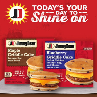 Jimmy Dean Blueberry Griddle Cake Sausage Egg And Cheese Sandwiches In a Box - 4-18.8 Oz - Image 7