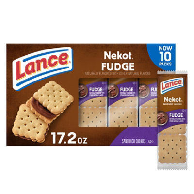 Lance Nekot Fudge Flavored Sandwich Cookies - 10 Ct - 1.72 Oz - Image 1