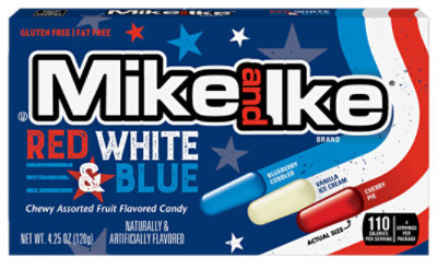 Mike & Ike Red, White & Blue Theater Box - 4.25 Oz - Image 1