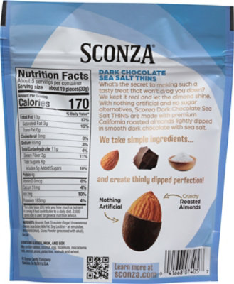 Sconza Thins Dark Chocolate Seasalt - 5 Oz - Image 6