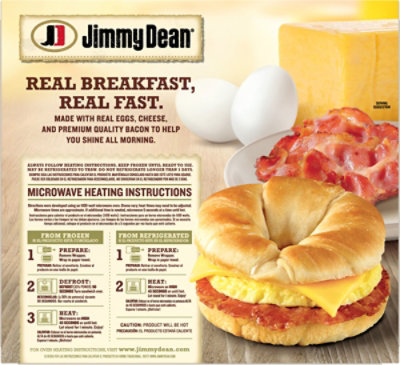 Jimmy Dean Croissant Breakfast Sandwiches With Bacon, Egg And Cheese Frozen - 8-28.8 Oz - Image 6