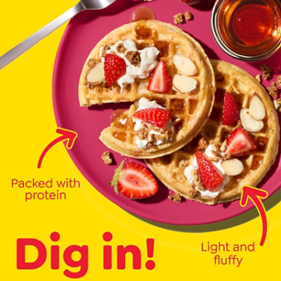 Eggo Protein Frozen Waffles Strawberry Delight Frozen Breakfast - 10 - 12.3 Oz - Image 4