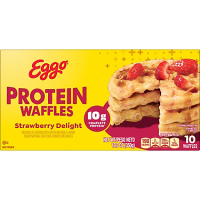 Eggo Protein Frozen Waffles Strawberry Delight Frozen Breakfast - 10 - 12.3 Oz - Image 8