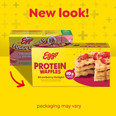 Eggo Fully Loaded Protein Waffles Strawberry Delight Frozen Breakfast 10 Count - 12.3 Oz - Image 2