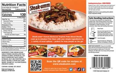 Steak-umm Korean Bbq Pork Slices - 9 Oz - Image 6