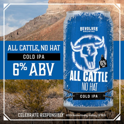 Revolver All Cattle No Hat Cold Ipa Beer In Cans - 6-12 Fl. Oz. - Image 2